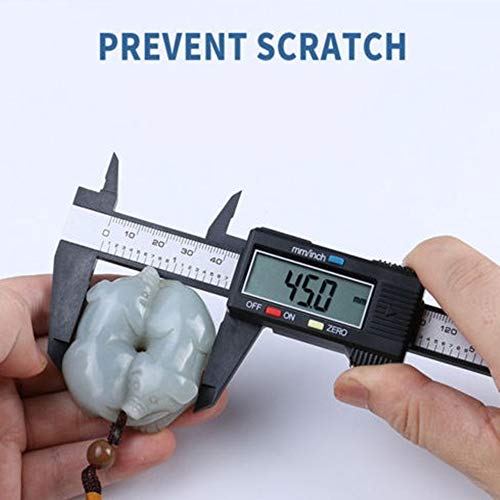Digital Caliper, Jsdoin 0-6" Calipers Measuring Tool - Electronic Micrometer Caliper with Large LCD Screen, Auto-off Feature, Inch and Millimeter Conversion (Black) - Thumbnail 4