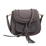 MKF Collection Riga Designer Saddle Bag by Mia K. Farrow (Grey)