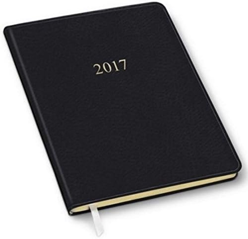 2017 Weekly Large Professional Black Ostrich Planner Calendar