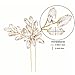 Venusvi Bride Wedding Crystal Hair Pins Rhinestone Bridal Hair Pieces Wedding Hair Accessories for Women and Girls (Pack of 2) (Gold)