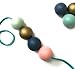 48pc pastel round wooden beads 18mm with 4mm hole, painted for DIY crafting and jewelry making