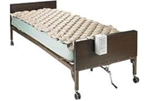 Drive Medical Med Aire Alternating Pressure Pump and Pad System, Variable Pressure with End Flaps, 123" x 36" x 2.5"