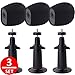 EEEKit Adjustable Outdoor Indoor Metal Wall/Ceiling Mount+ Protective Silicone Skins Cover Case for Arlo Pro/Arlo Pro 2 Home Camera (3-Set Black)