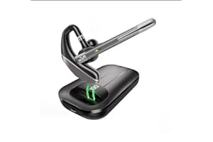 EKVANBEL Bluetooth Headset V5.3, 96H Talktime, Wireless Earpiece with 1000mAh Charging Case, Bluetooth Headphones with Dual-Mic for Computer Cell Phones Trucker Home Office Work