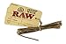 Bundle - 5 Items - RAW Rolling Papers 1 1/4 (2 Packs = 100 Leaves) Raw PRE-ROLLED Tips (100 Tips) with Raw Storage Tin, RAW Hemp Wick and Rolling Paper Depot Doob Tube