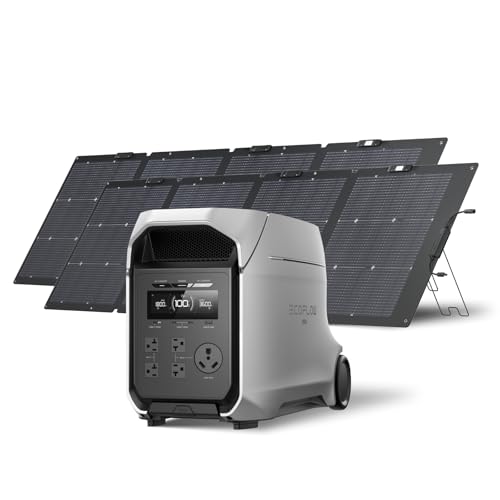 EF ECOFLOW DELTA 3 Ultra Plus Portable Power Station with 2X220W Solar Panel, 3…