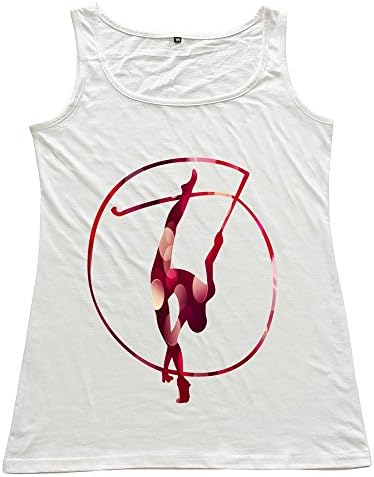 Onlyprint Women's Rhythmic Gymnastics Girl Tank Top Size S US White