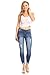 K's more Woman's Juniors Casual Destroyed Ripped Distressed Skinny Denim Jeans