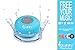 Guppy Water Resistant Bluetooth Shower Speaker - Wireless Portable, Kid-friendly, Built-in Control Buttons, Speakerphone, Powerful Suction Cup, Safety Lanyard - Best for Indoor & Outdoor Use (Blue)