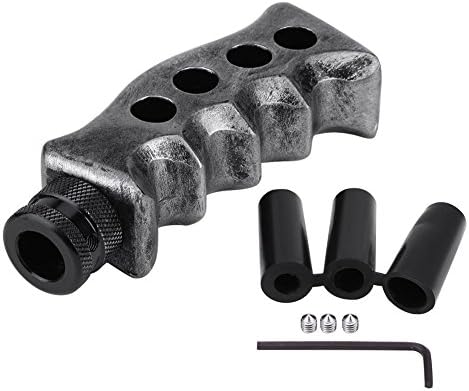 Universal Manual Gear Shift Knob Head, Gun Grip Shift Knob Knife Handle Gear Shifter Shift Lever Knob with 3 Adapter 8mm 10mm 12mm(Titanium): Home Improvement