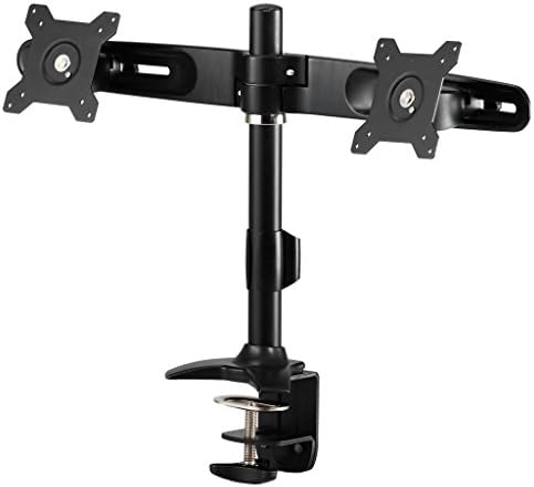 Amer Mounts AMR2C: Dual Monitor Mount - Desk Clamp - Displays up to 2/Two 24 inch LCD/LED Screens