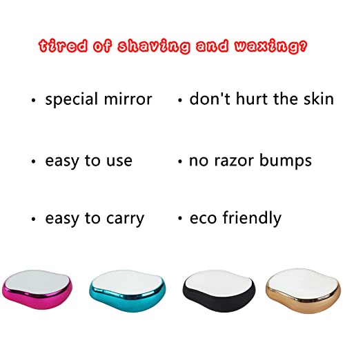 Crystal Hair Eraser Stone for Women Legs, Painless Magic Crystal Hair Removal Device, Fast & Easy Exfoliate, Silky Hair Remover Skin Exfoliator Tool for Men Arms Back Body Any Part(Gold)