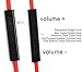 NewFantasia Headphone Adapter with Remote & Mic Extension Cable for apple iphone 6, 6plus, 4, 4s, 5, 5s, 5c, 3gs, ipod, ipad - Red