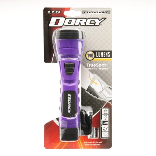 Dorcy 190-Lumen CyberLight Durable LED Flashlight with True Spot Reflector, Purple (41-4752)