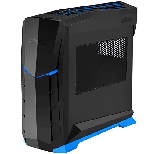 Gabinete ATX - Silverstone Raven RVX01 - RVX01BA-W (Preto e Azul c/ lateral de acrílico)