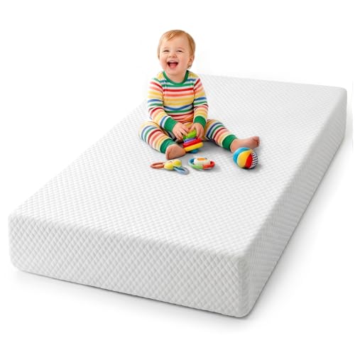 MAMAEASE Colchón de Cuna para Bebé, 15cm Colchón en Caja Esponja Foam De Alta Densidad, Firmeza Media, Impermeable y Transpirable, Funda Lavable a Máquina, 130 * 70CM