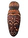 Serenity, African Tribal Wooden Mask, Hand Carved in Bali, 8 Inch
