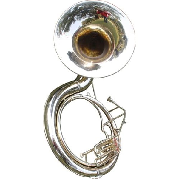 Amazon Com Queen Brass Sousaphone 25 Valve Big Tuba Made Of Full Brass W Bag Brass Finish Tubas Silver Musical Instruments