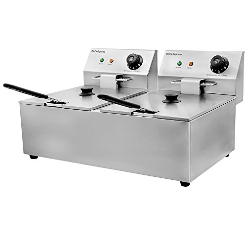 Chef's Supreme - 220v 20 lbs. Countertop Fryer w/ 2 Baskets - Thumbnail 2