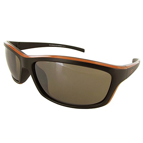 Vuarnet Extreme Unisex VE5003 Athletic Sport Sunglasses, Matte Brown/Orange