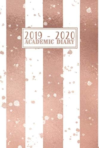 2019 - 2020 Academic Diary: Mid Year Weekly Student Planner | Horizontal Week to View with Notes | Rose Gold Stripes Paperback – 27 Aug 2019