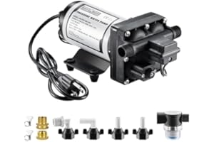 WASSERMANN Water Pressure Booster Pump 115V AC with Pressure Switch,Self-Priming On Demand Diaphragm Pump 5.0GPM 55PSI,for RV