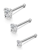 Jstyle 22G Stainless Steel Nose Rings Studs Piercing Body Jewelry 1.5mm 2mm 2.5mm 3mm