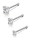 Jstyle 22G Stainless Steel Nose Rings Studs Piercing Body Jewelry 1.5mm 2mm 2.5mm 3mm