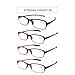 DOOViC 4 Pack Computer Reading Glasses Blue Light Blocking Anti Eyestrain Flexible Lightweight Readers for Women Men 2.0 Strength