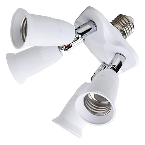 Toplimit Free Swing 4 Port E26 Light Bulb Lamp Socket Adapter Splitter (4 Port) - Thumbnail 7