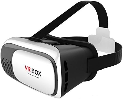 ETvalley 3D VR Headset with Adjustable Lenses and 360 Degrees Video for Android and IOS Smartphone, Black and White