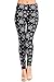 VIV Collection Plus Size Print Fashion Leggings, Snowflake Red