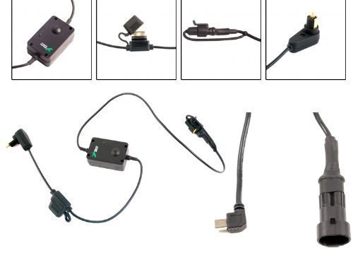 Motorcycle DIN Hella BMW Style Socket Power Charger Cable for Samsung Galaxy S Plus with Right Angle Connector included