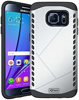 Galaxy S7 Edge Case, iC-Tech Galaxy S7 Edge Shield, [Drop Protection] Dual Layer Hard PC Cover + Silicone Hybrid Scratch Resistant [Shock absorption] Tough Armor Bumper Case - Hot Sliver