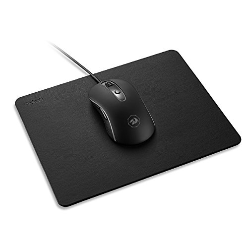 Nekmit Leather Mouse Pad with Waterproof Coating, Non Slip Base, Black