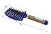 Zabolight Premium Vent Boar Bristle Hair Brush Vented Detangling Oversize Hair Brush for Thick Long Curly Hair, Curved Fast Blow Drying Brush for Women & Men (Blue)