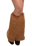 Adult Brown Furry Leg Warmers