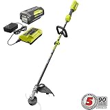RYOBI 40-Volt Lithium-Ion Cordless Attachment Capable String Trimmer, 4.0 Ah Battery and Charger Included