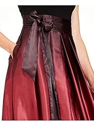 S.L. Fashions Women's Long Satin Party Dress 3/4