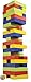 Classic Games Colored Wood Tumble Tower