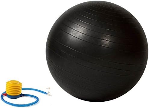 Anti-burst with Free Pump - Stability Ball for Yoga, Pilates, Core Strength, Ab Exercises and Balance Training, Swiss Ball for Physio, Toning, Gym; or a Sitting Ball for Improving Posture. Low in Odor. 65cm