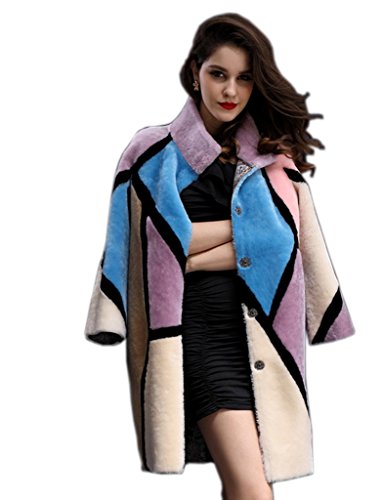 YR.Lover New Women's Winter Double-Sided Wear Merino Sheep Fur Coats Jacket YR.Lover New Women's Winter Double-Sided Wear Merino Sheep Fur Coats Jacket