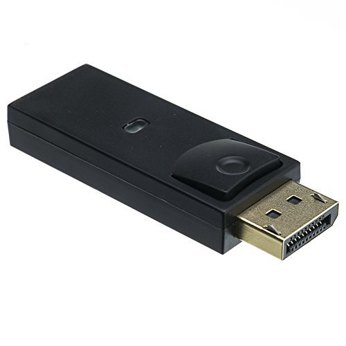 DisplayPort to HDMI Adapter, DisplayPort Male to HDMI Female, Only works from DisplayPort to HDMI - Universal Grounded DVI USB HDMI Gender Ethernet Modem Converter Wall Plug Charger