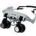 YOCTOSUN Head Wearing Watch Repair Magnifying Glass Double Eye LED Lighted Jeweler Glasses Magnifier 10x 15x 20x 25x