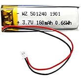 OCTelect 3.7V Lithium Polymer Battery 501240-170mah Rechargeable LED Battery Locator