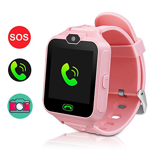 Smart Watch for Kids,Smartwatches for Girls Boys Phone Watch Camera SOS Alarm Clock, Smart Watch for Kids Girls Boys Birthday Great Gifts(Pink)