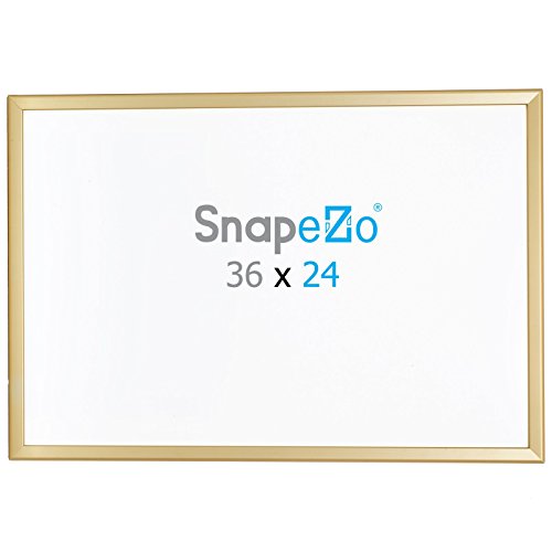 image for SnapeZo Movie Poster Frame 24x36 Inches, Gold 1.25