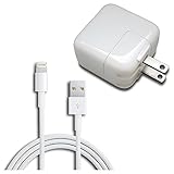 StarBuyAccessories 10W 2.1A Power Adapter with 10' Ft / 3M Extra Long USB Cable for Apple iPhone 5s / 5c / 5 6/6plus, iPad 4, iPad with Retina Display, iPad Air and the iPad Mini Power Cord (White)