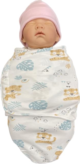 Callowesse 100% Cotton Newborn Swaddle 0.5 TOG – Adjustable Baby Swaddle Wrap, Baby Essential – Curious Cubs