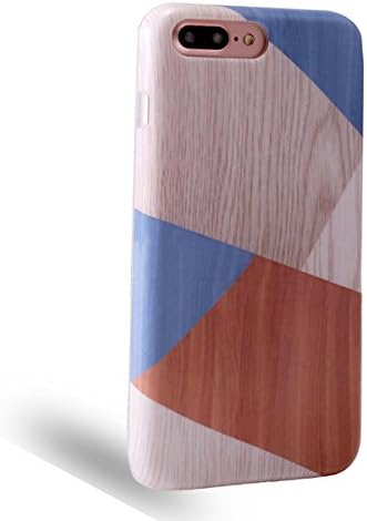Iphone 7 Plus Case, DUOMON New Marble Design, Slim Shockproof Flexible Smooth TPU Soft Case Rubber Silicone Skin Cover (Brown&amp;Wood)
